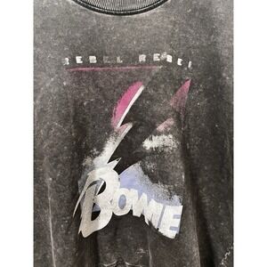 Simply Vera Vera Wang Bowie Graphic Print Pullover Sweatshirt Black Gray XL